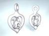 Puppy earrings 3d printed 