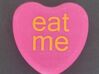 Candy Heart "eat me" - Pink/Yellow 3d printed 