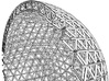 Space Frame Sphere Small 3d printed Cutaway view.