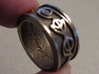 "IDIC" Vulcan Script Ring - Embossed Style 3d printed Pictured: Stainless Steel