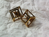 Geometric cufflinks 3d printed Cufflinks in polished brass