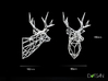 Wired Life Stag 150mm Facing Left 3d printed 