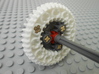 LEGO®-compatible z44 bevel gear w/ z24 inner ring 3d printed epicyclic gearing