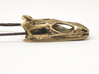 Dragon Skull 3d printed 1mm leather string and raw bronze