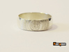 Martha - Ring 3d printed Polished Silver printed in US 12.25 - 21.5 mm inside diameter